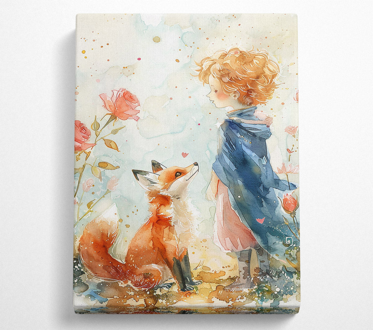 The Little Prince And The Fox Canvas Wall Art
