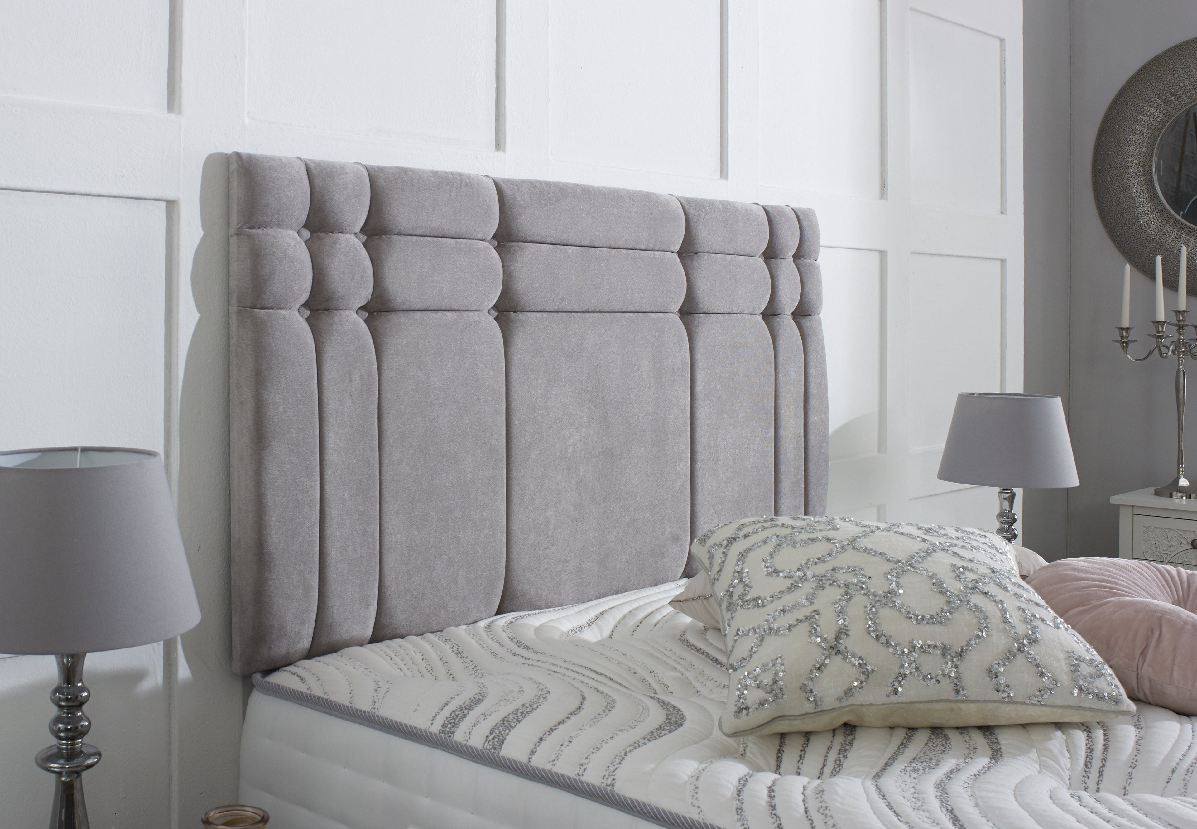 Canterbury Divan Bed Set with Button Headboard