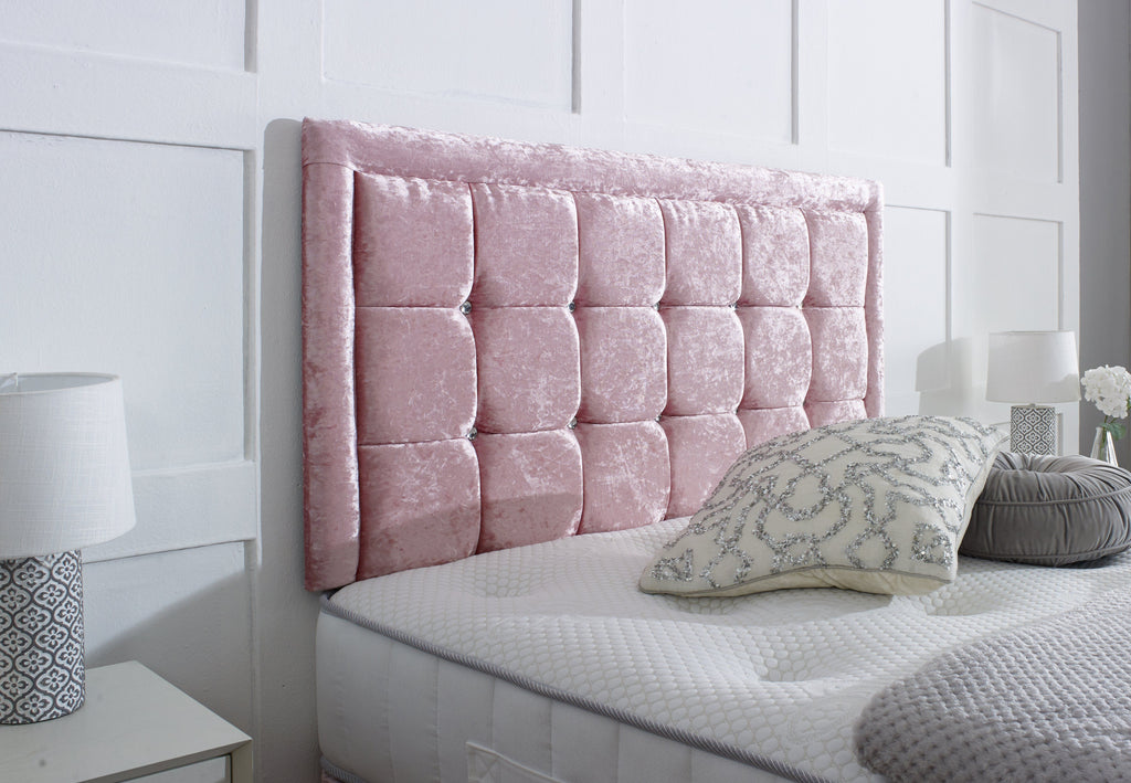 Aurora Divan Bed Set with Button Border Headboard