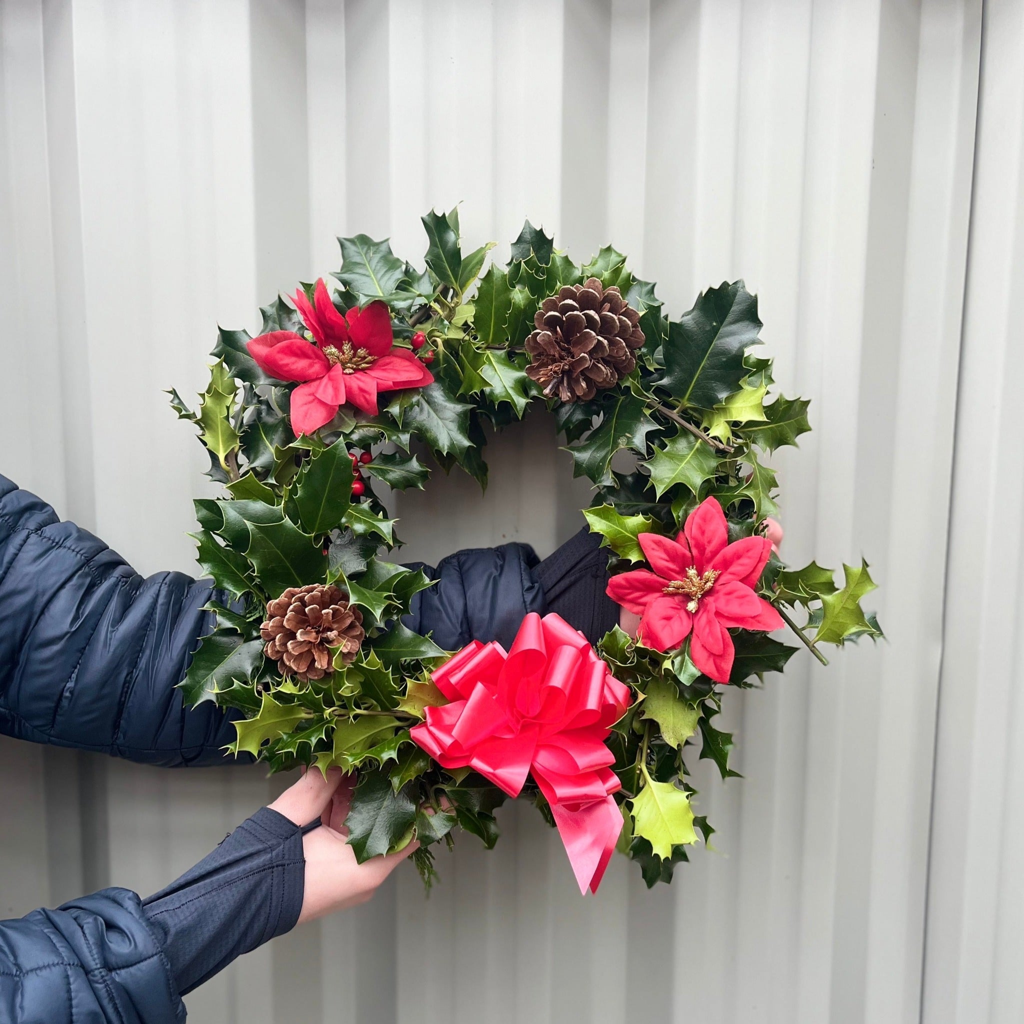 Real Holly Wreath | Hand Made Wreath (30cm)