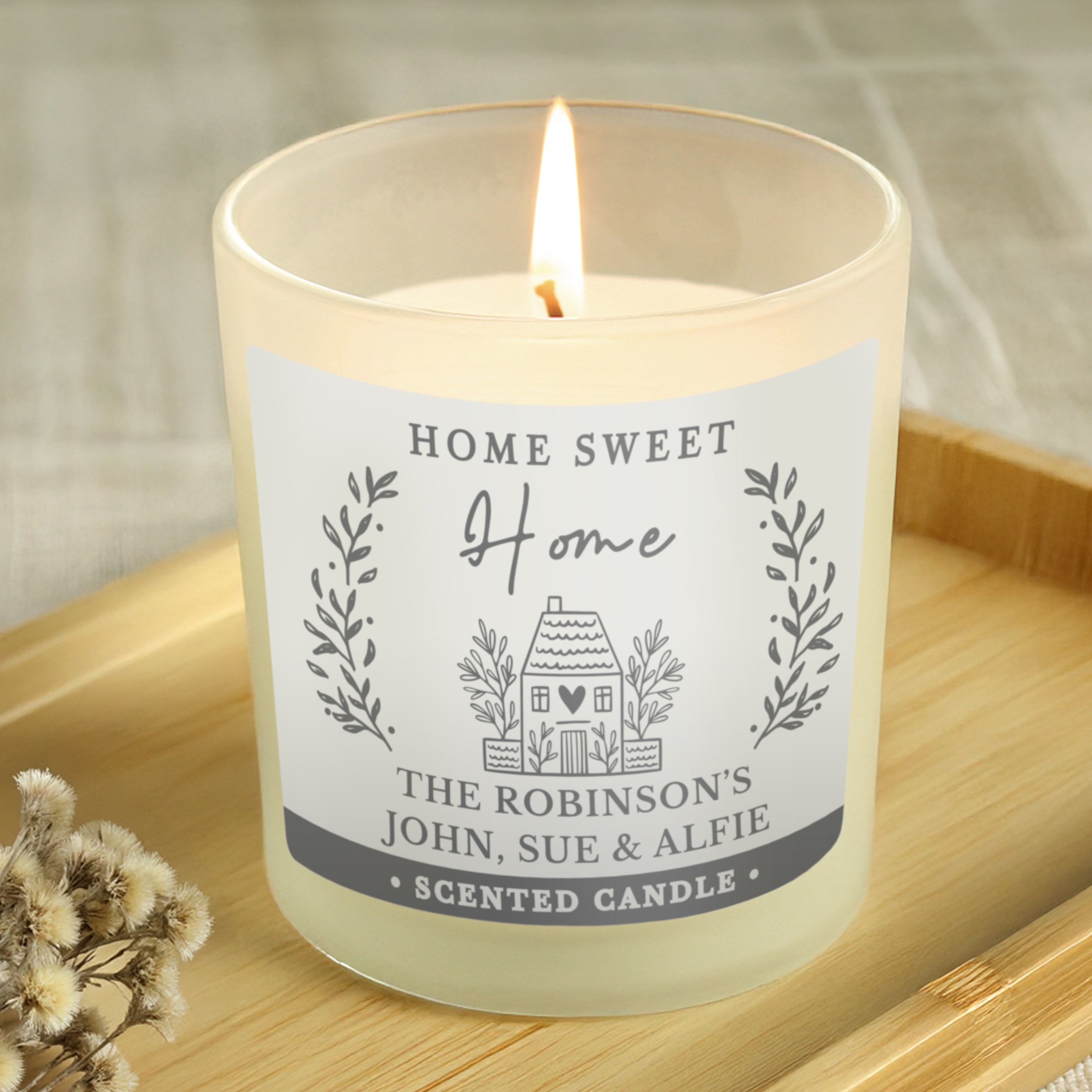 Personalised HOME Scented Jar Candle