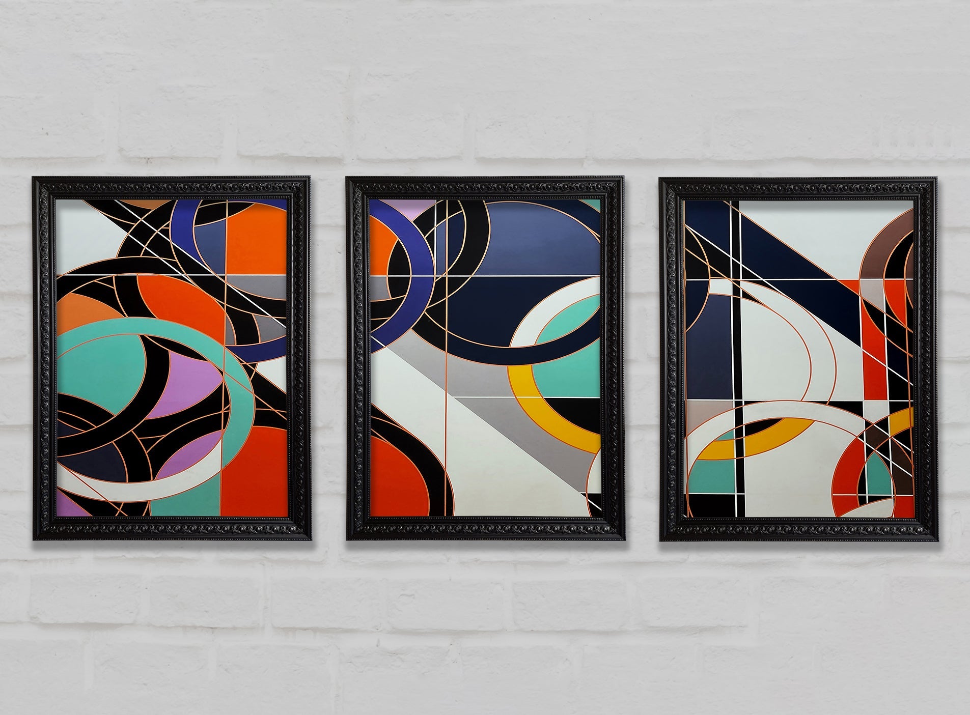 Abstract Shapes and Colour Gallery Wall Art