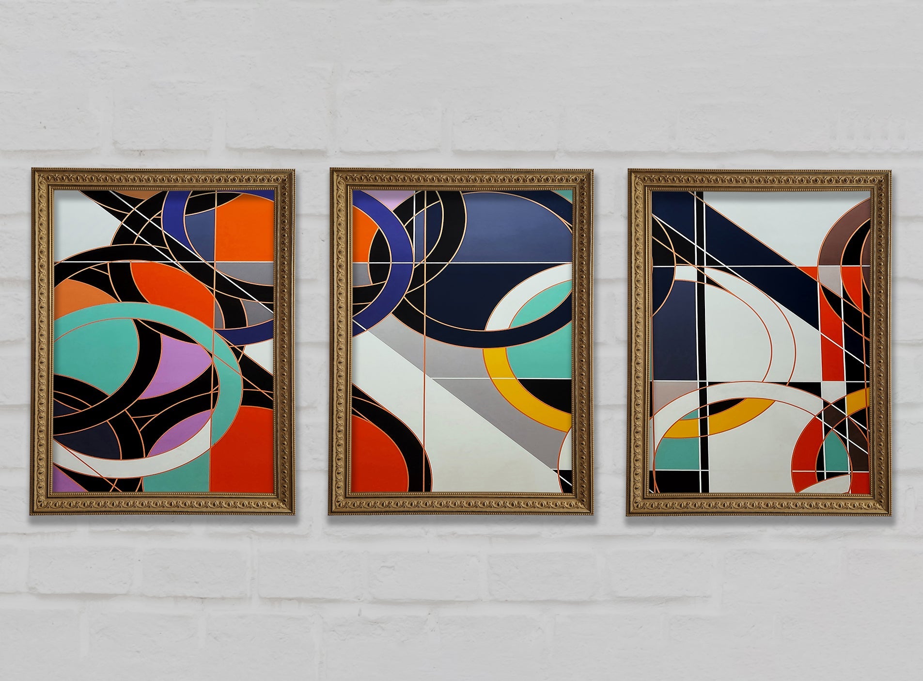 Abstract Shapes and Colour Gallery Wall Art