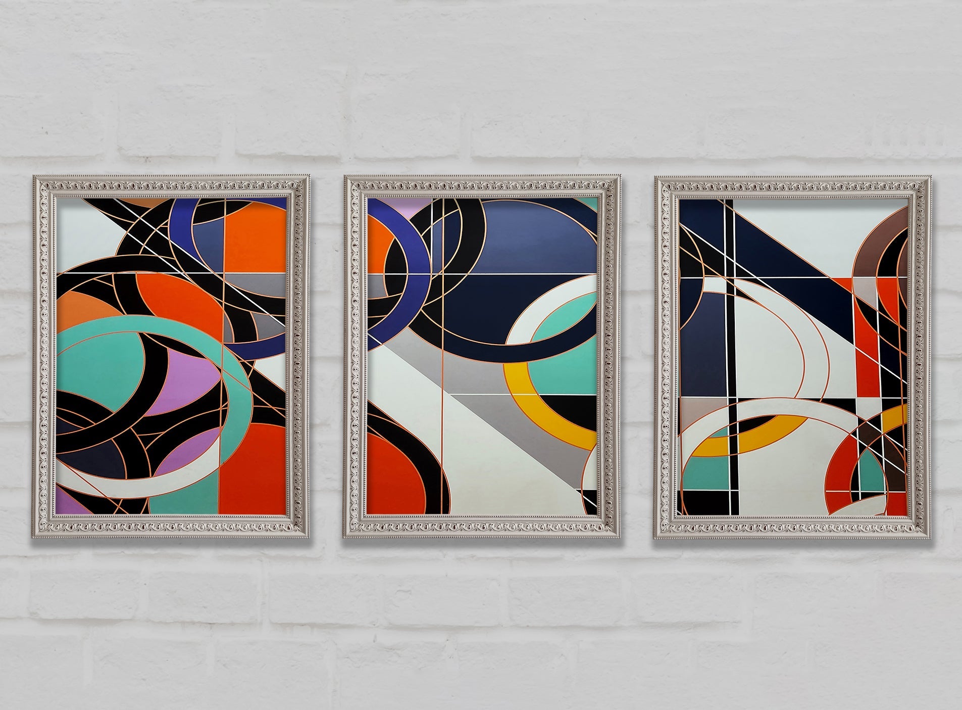 Abstract Shapes and Colour Gallery Wall Art