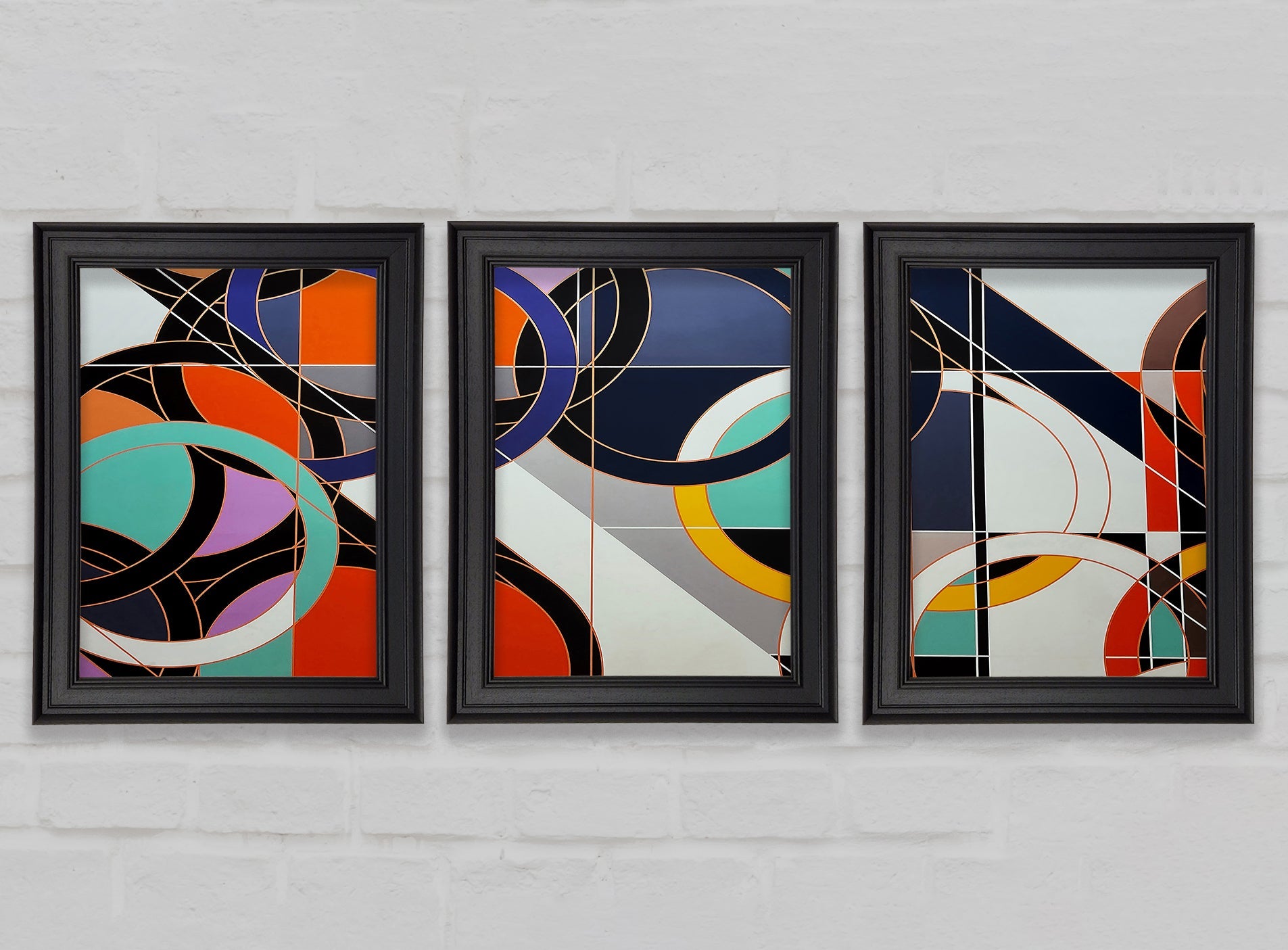 Abstract Shapes and Colour Gallery Wall Art