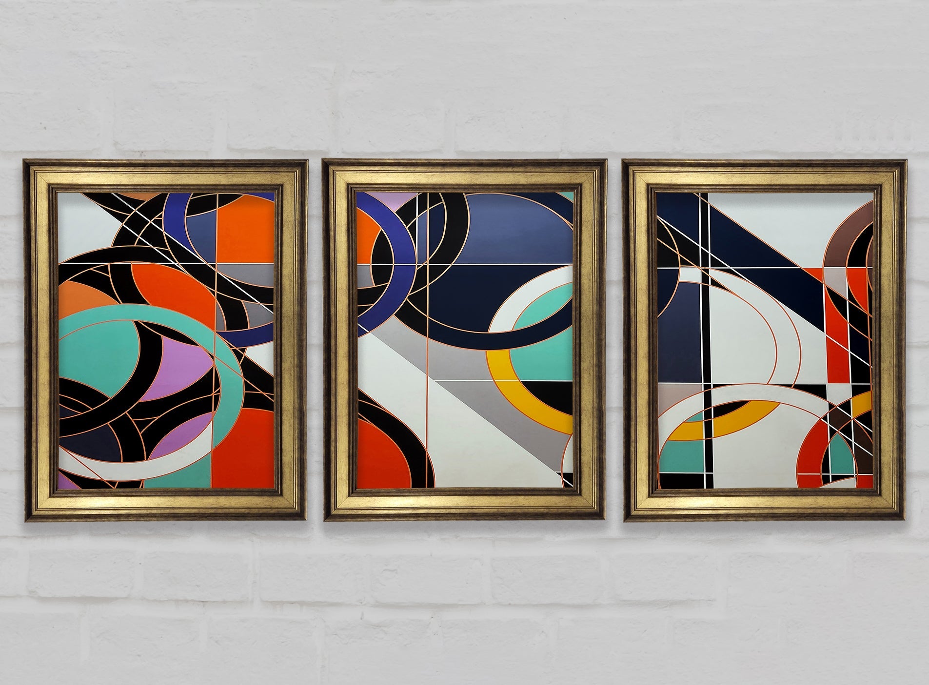 Abstract Shapes and Colour Gallery Wall Art