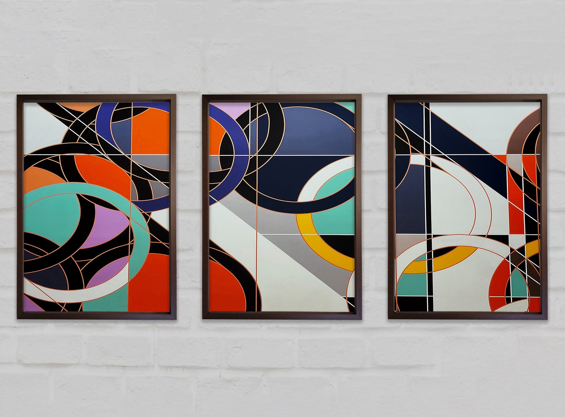 Abstract Shapes and Colour Gallery Wall Art