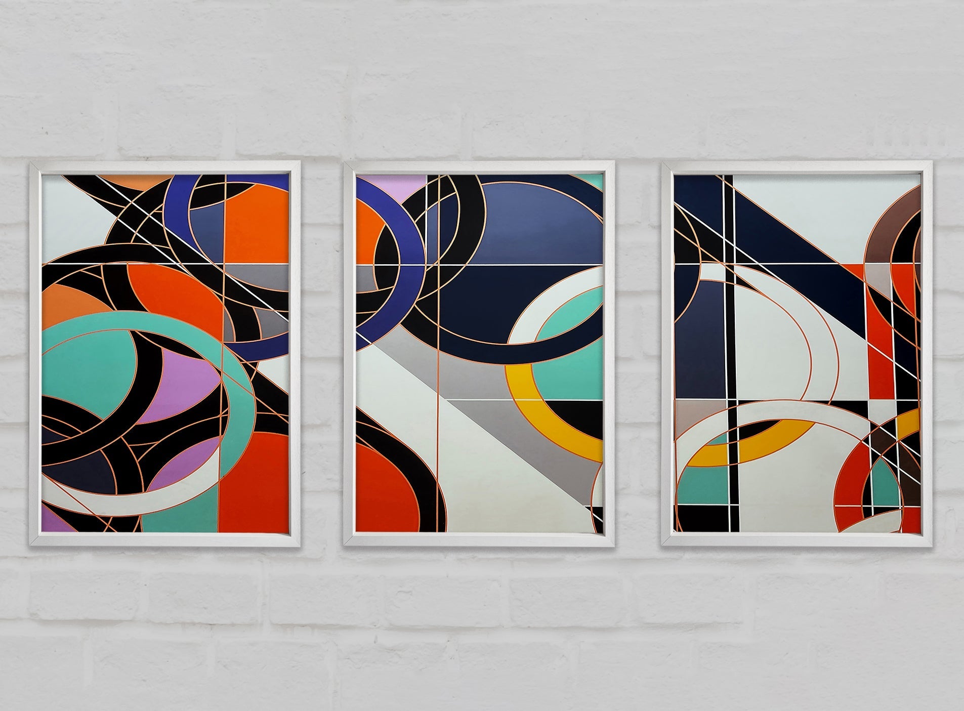 Abstract Shapes and Colour Gallery Wall Art