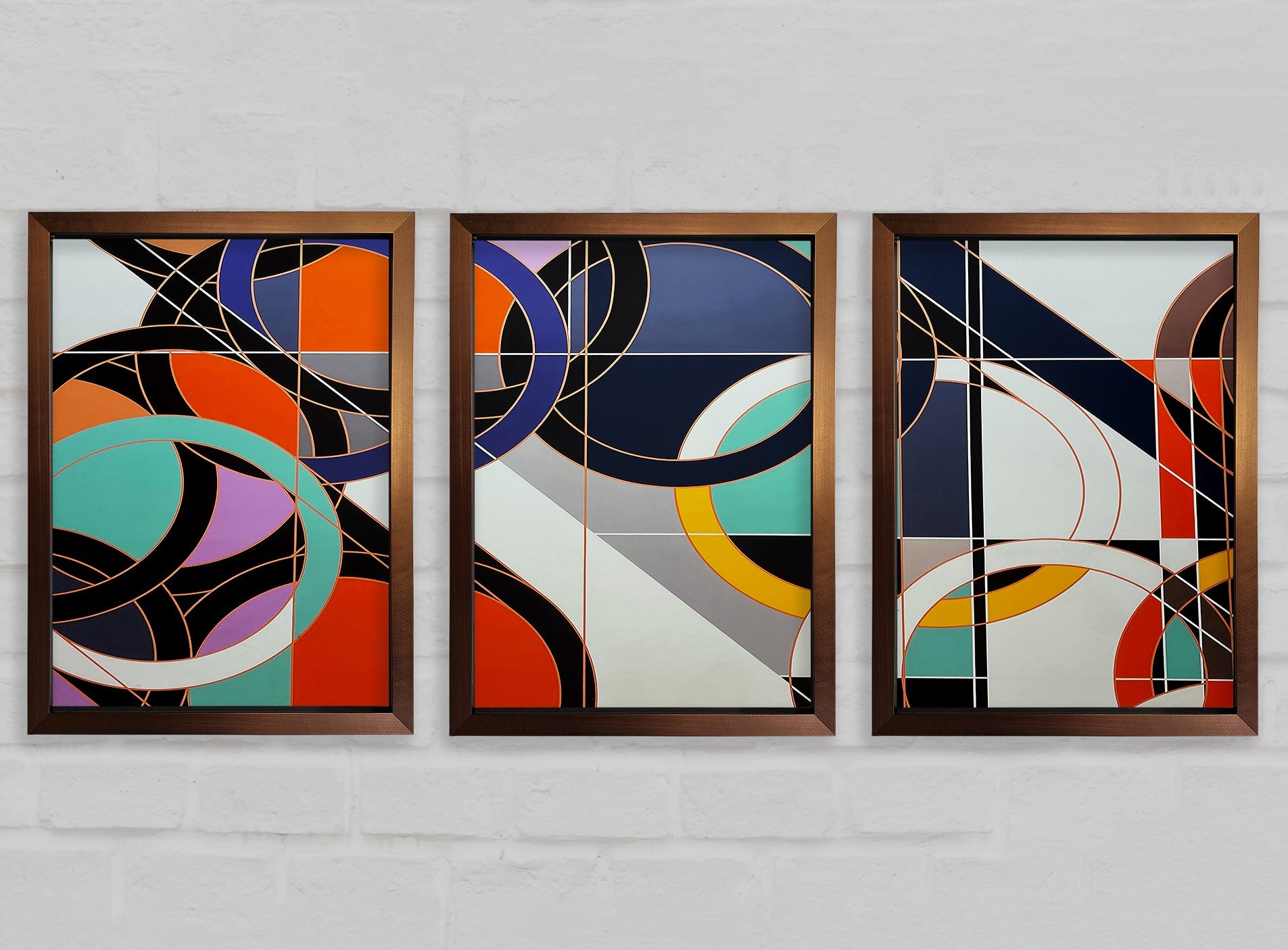 Abstract Shapes and Colour Gallery Wall Art