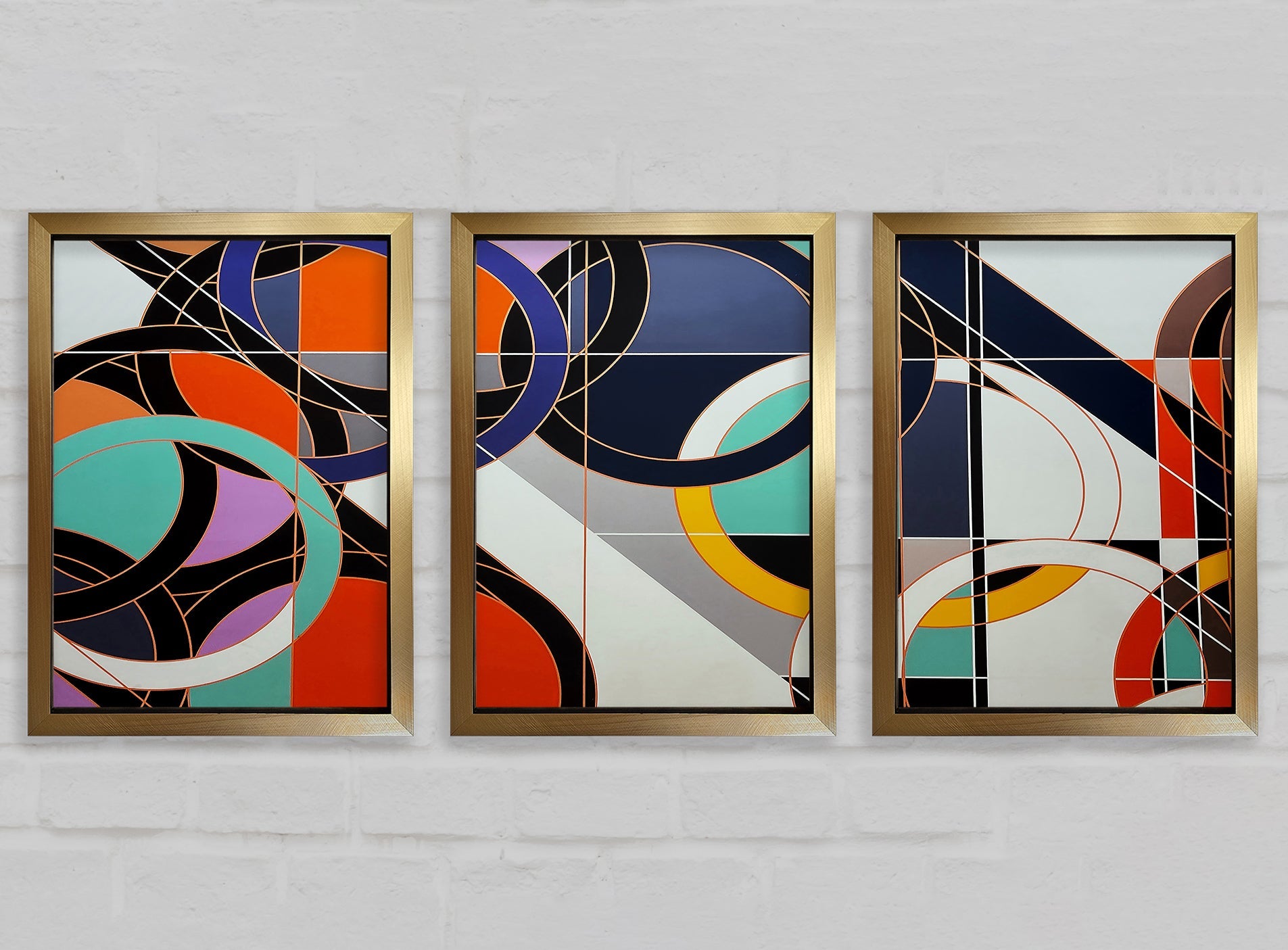 Abstract Shapes and Colour Gallery Wall Art