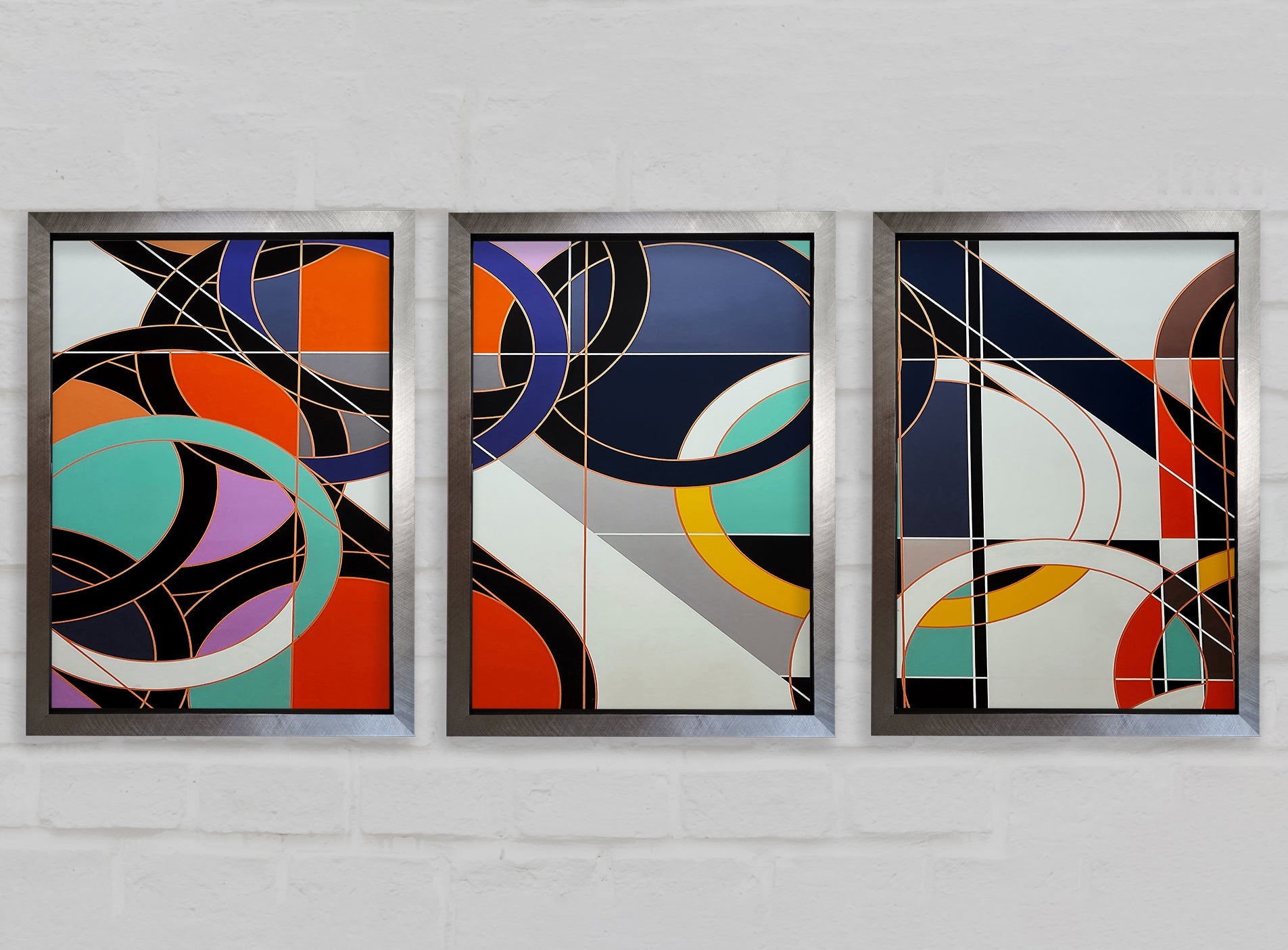 Abstract Shapes and Colour Gallery Wall Art