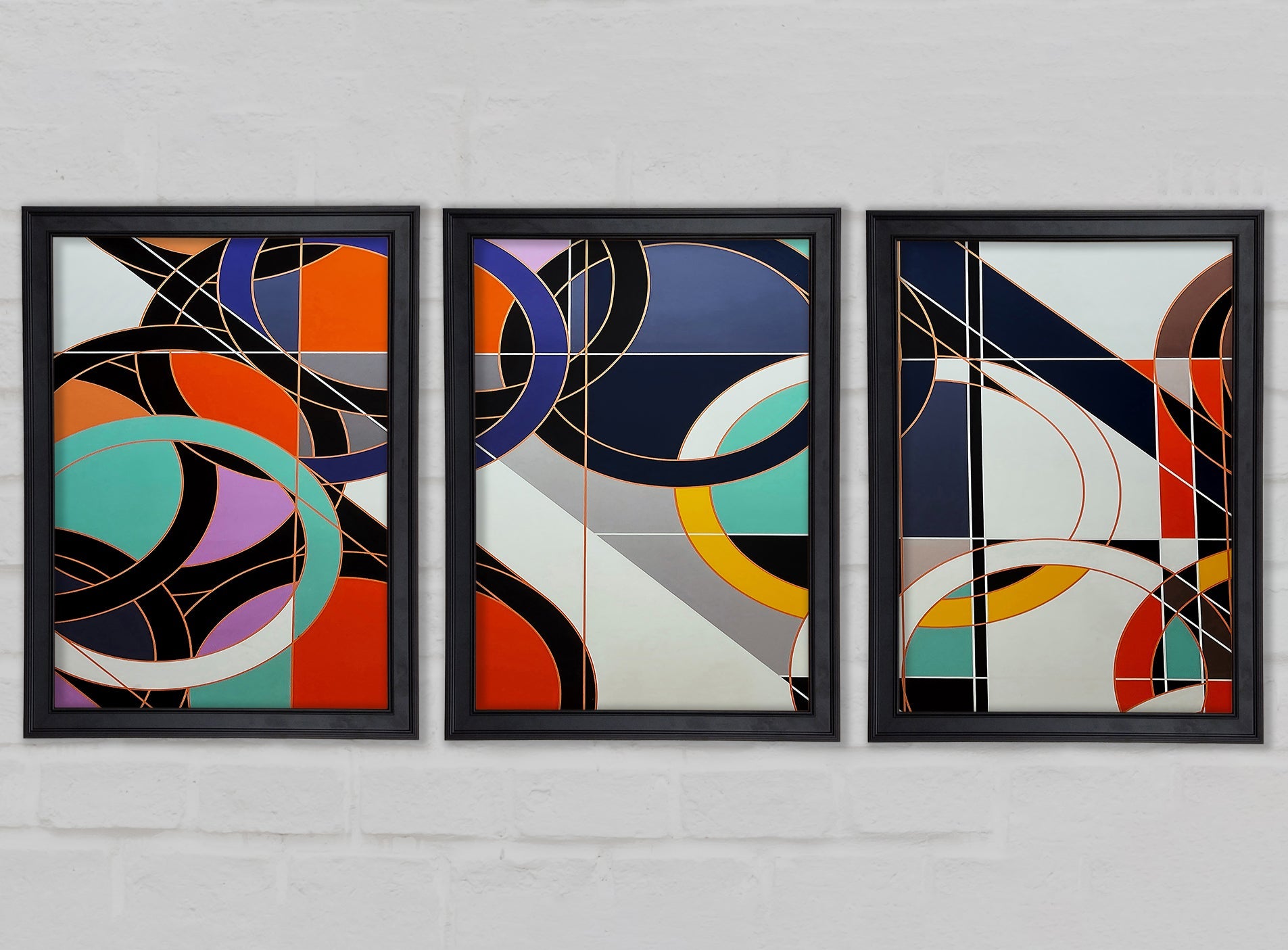 Abstract Shapes and Colour Gallery Wall Art
