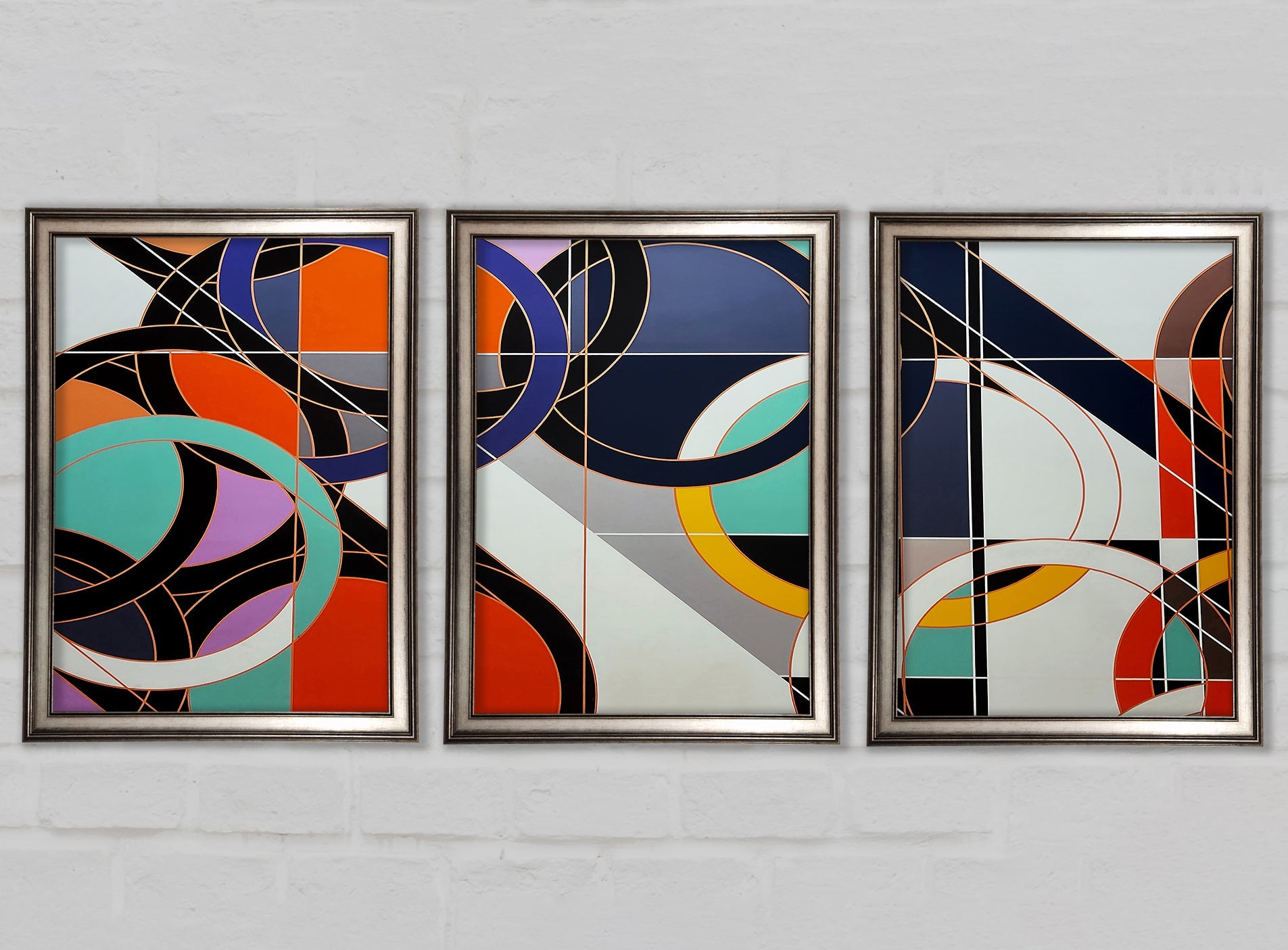 Abstract Shapes and Colour Gallery Wall Art