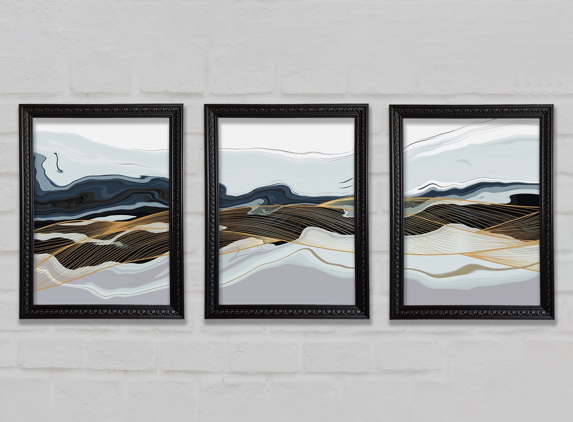 Abstract Layers of Rock 3 Piece Prints