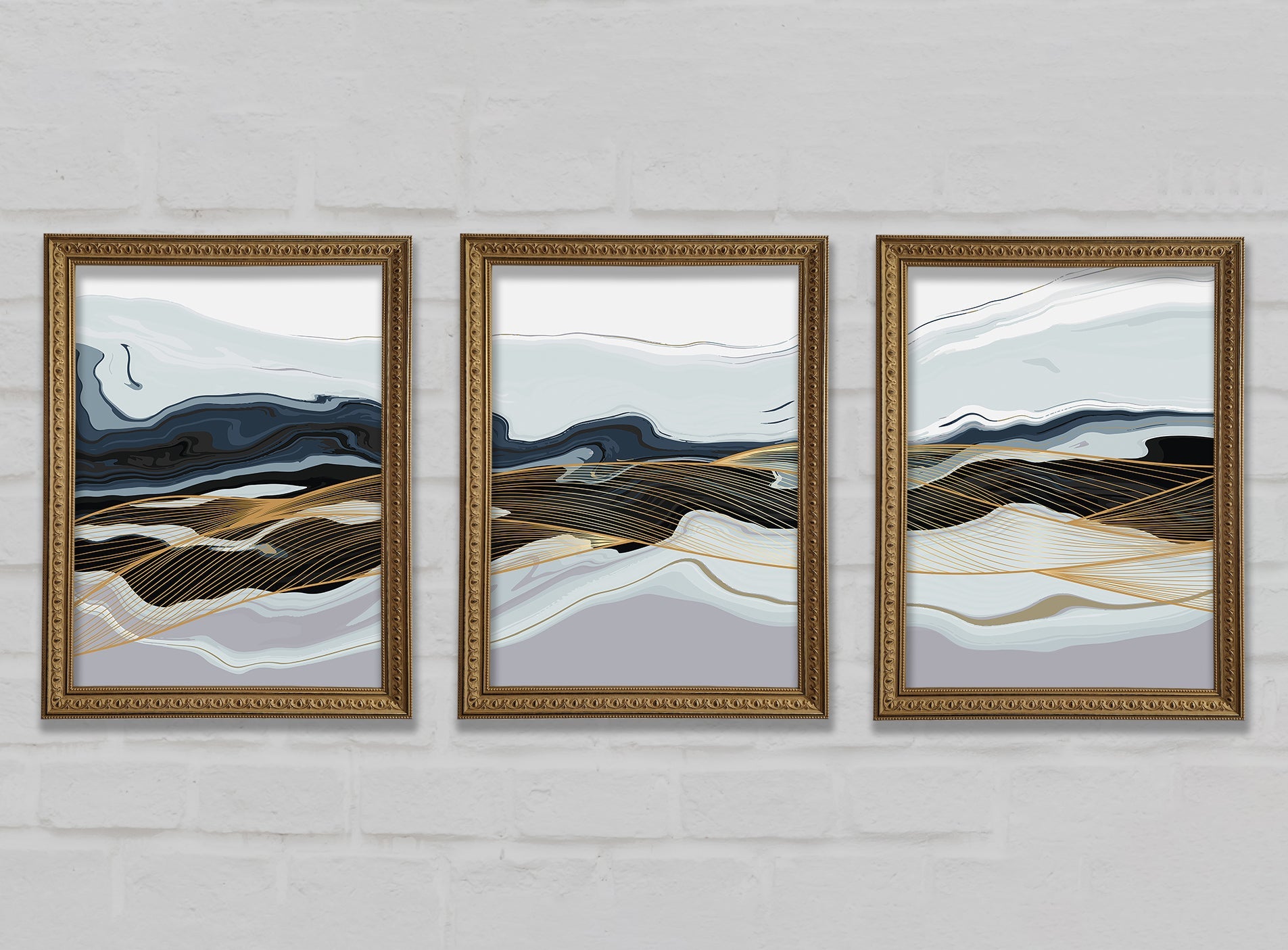 Abstract Layers of Rock 3 Piece Prints