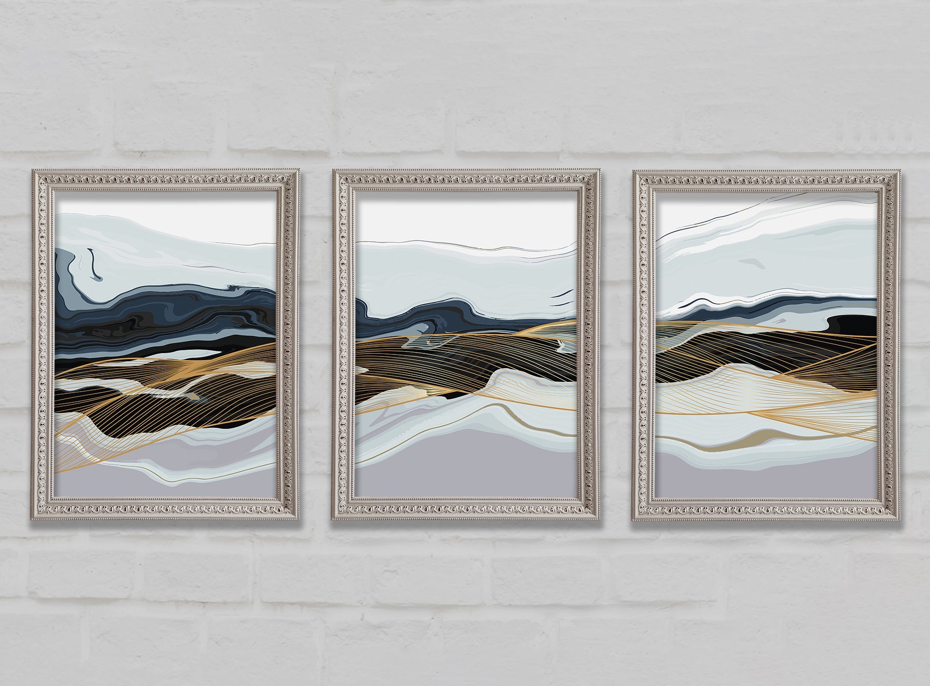 Abstract Layers of Rock 3 Piece Prints