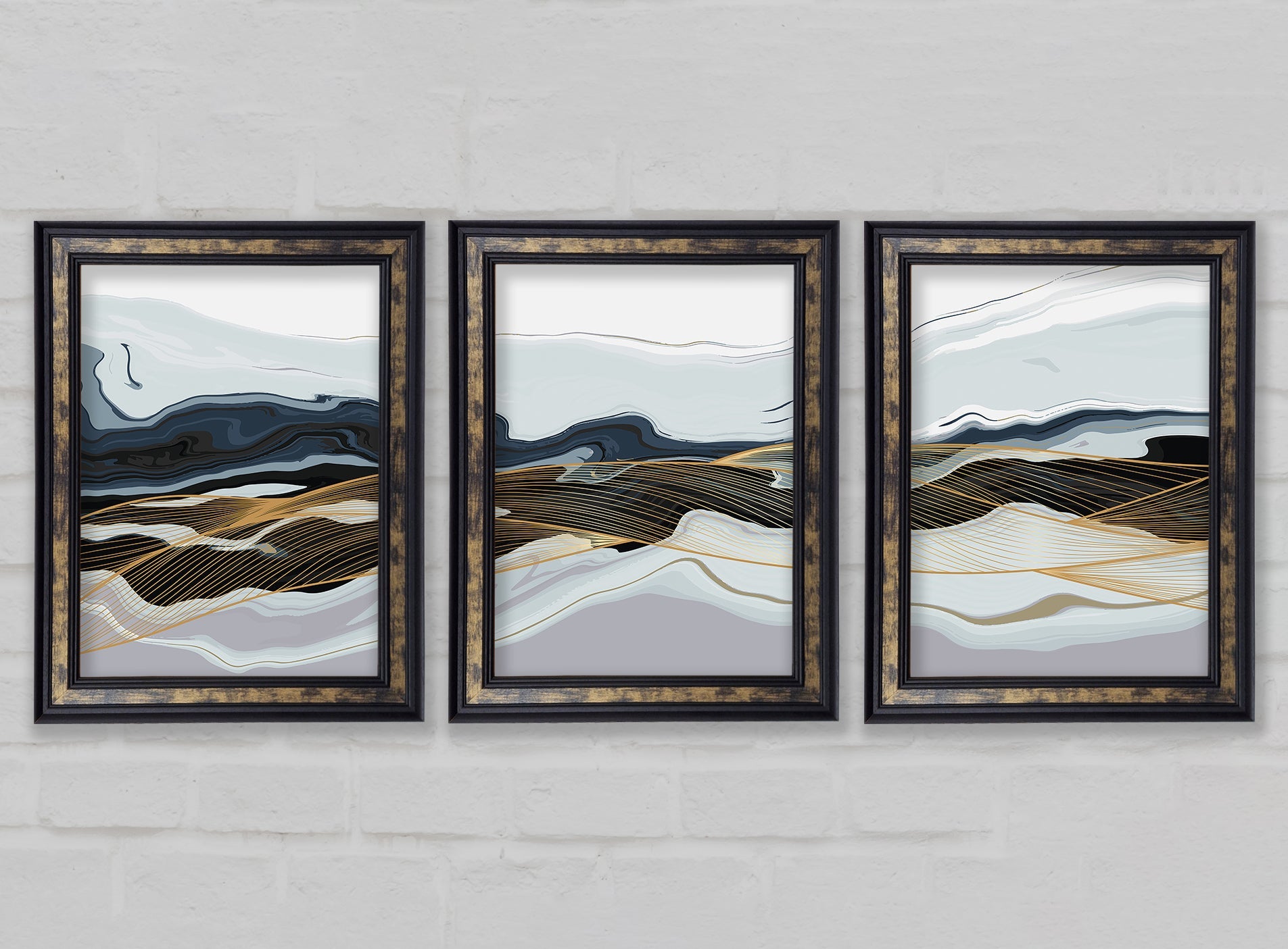 Abstract Layers of Rock 3 Piece Prints