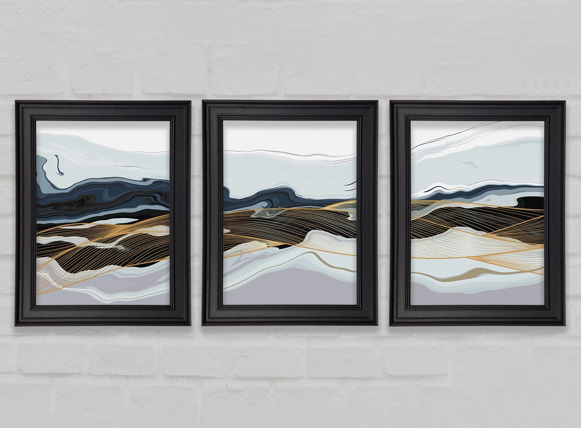 Abstract Layers of Rock 3 Piece Prints