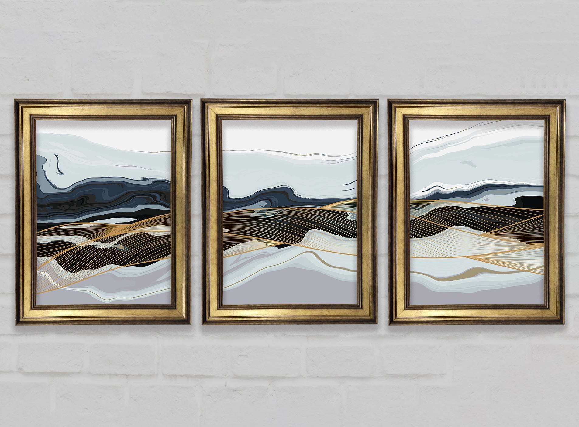 Abstract Layers of Rock 3 Piece Prints