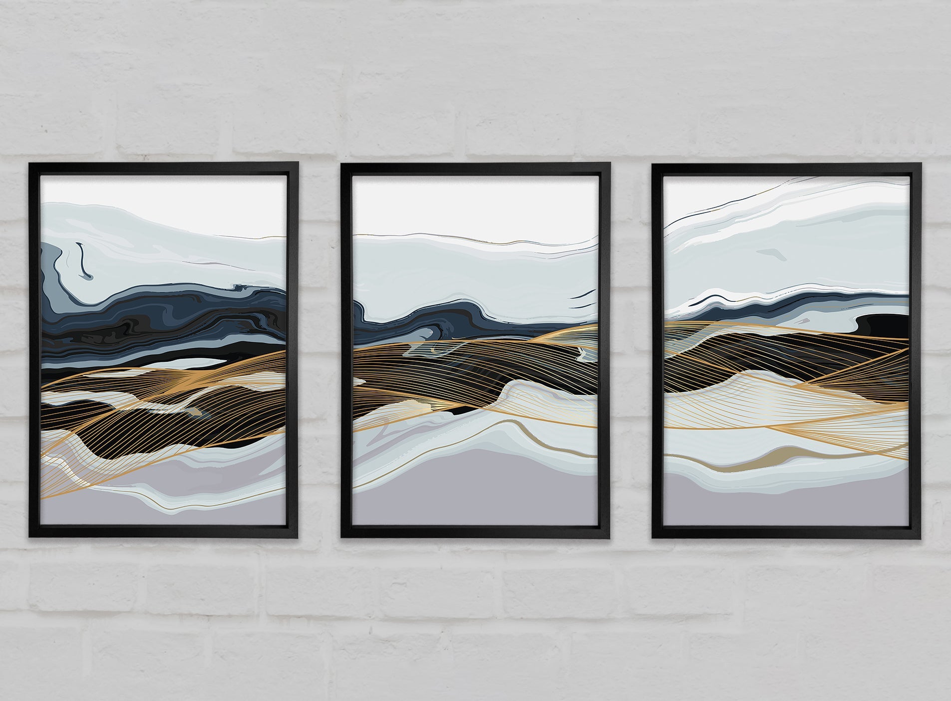 Abstract Layers of Rock 3 Piece Prints