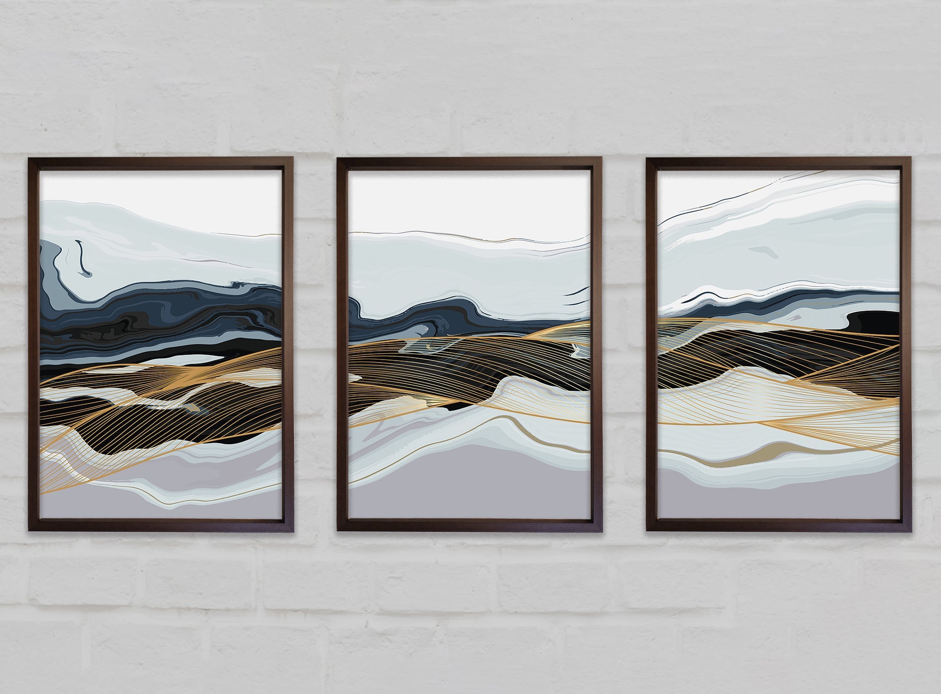 Abstract Layers of Rock 3 Piece Prints