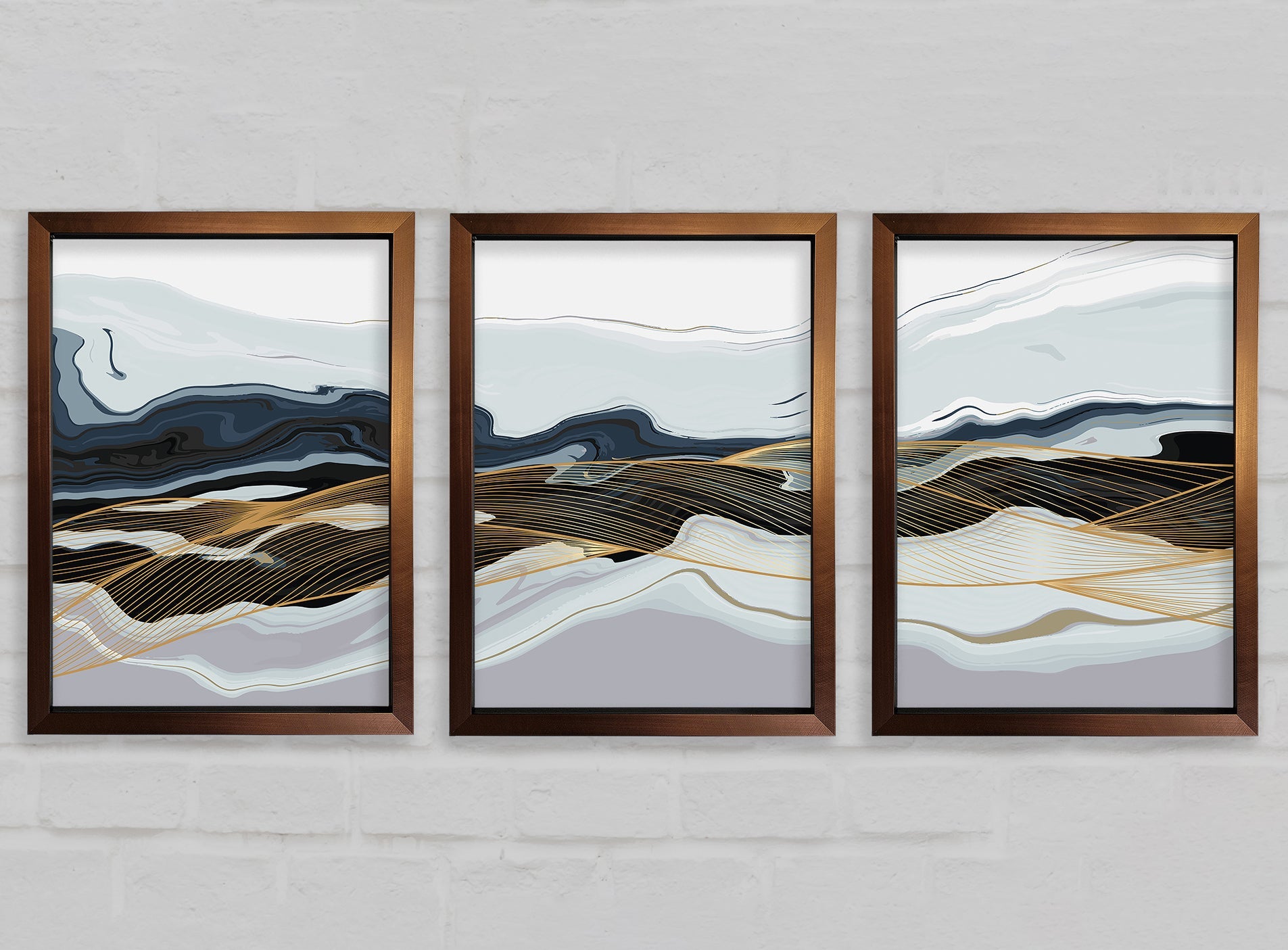 Abstract Layers of Rock 3 Piece Prints