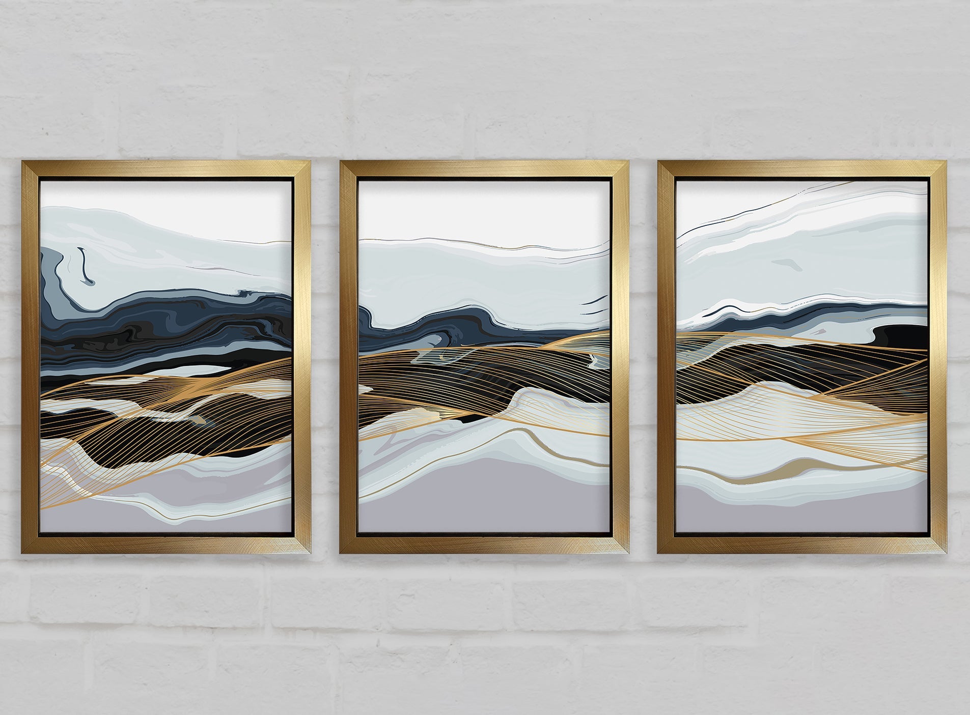 Abstract Layers of Rock 3 Piece Prints