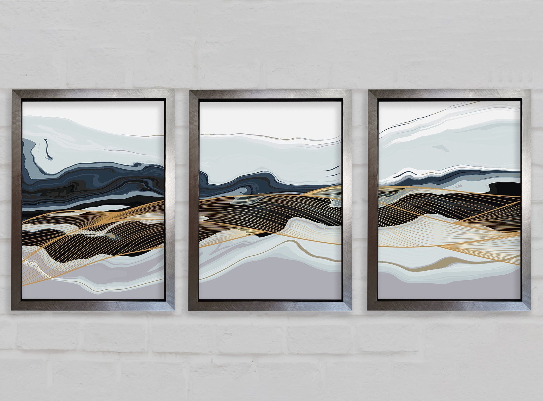 Abstract Layers of Rock 3 Piece Prints