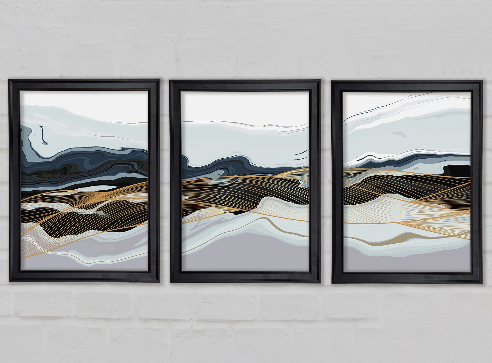 Abstract Layers of Rock 3 Piece Prints