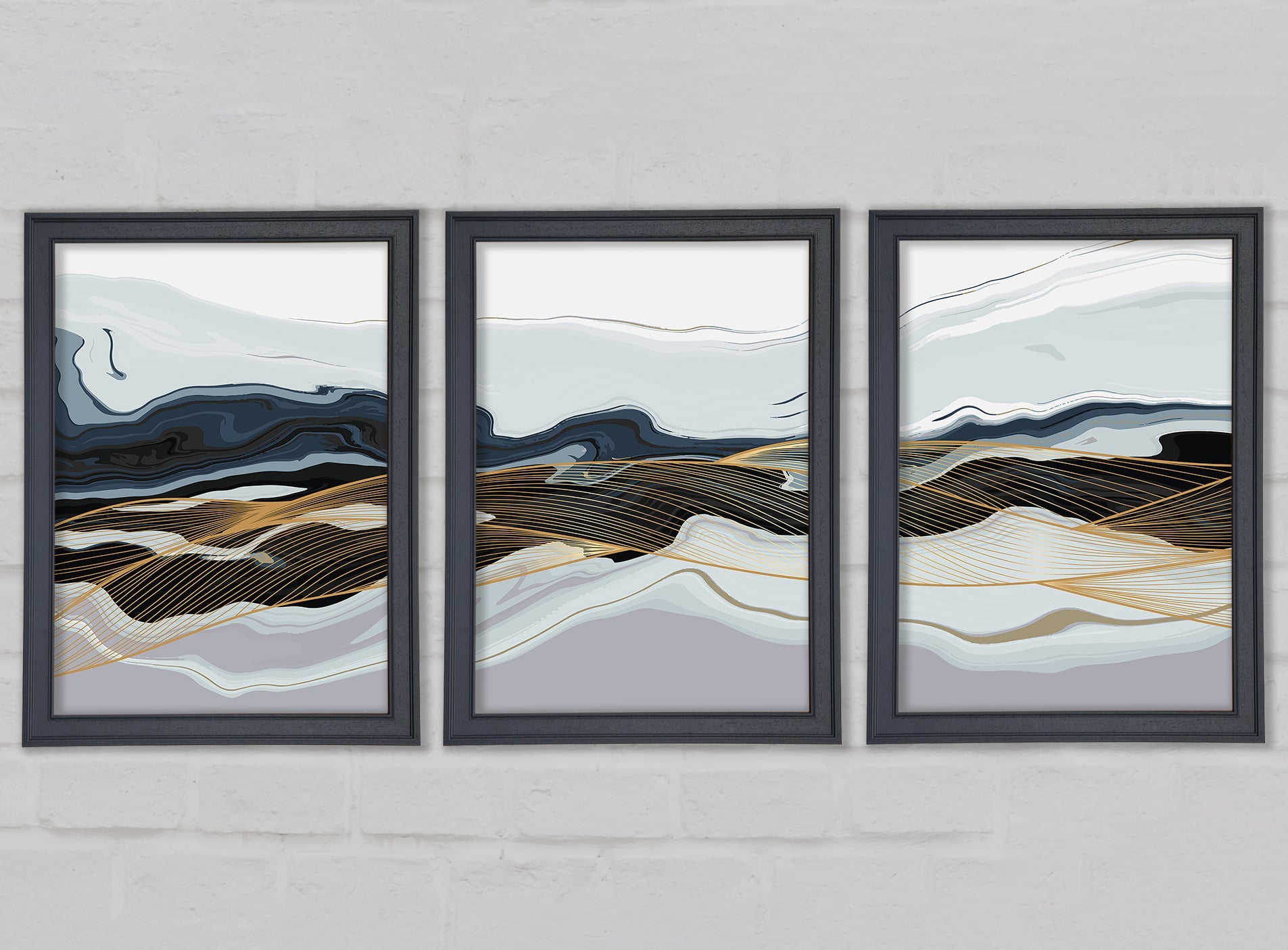 Abstract Layers of Rock 3 Piece Prints