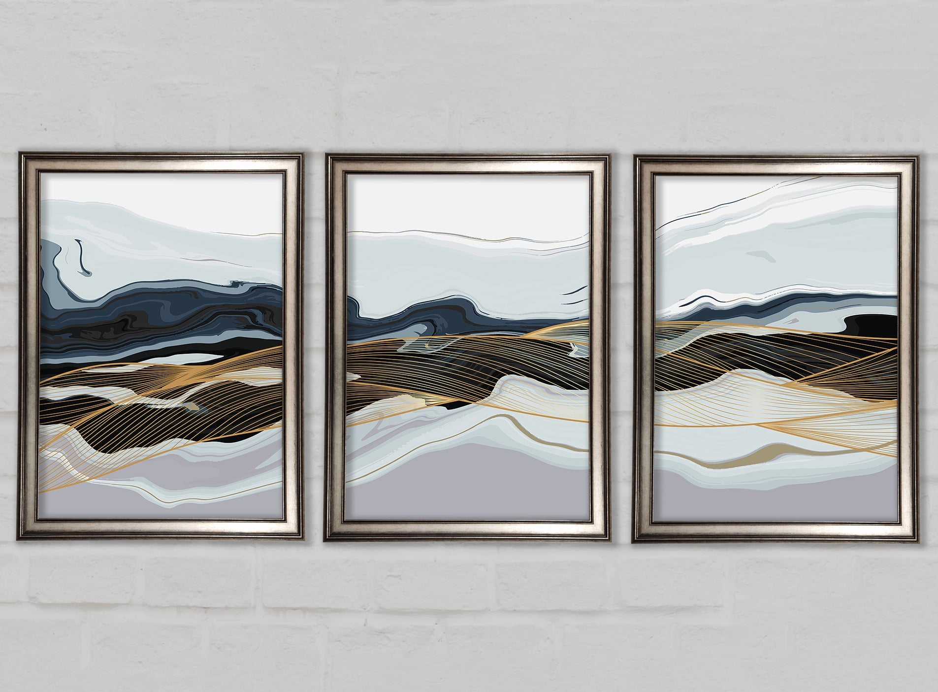 Abstract Layers of Rock 3 Piece Prints
